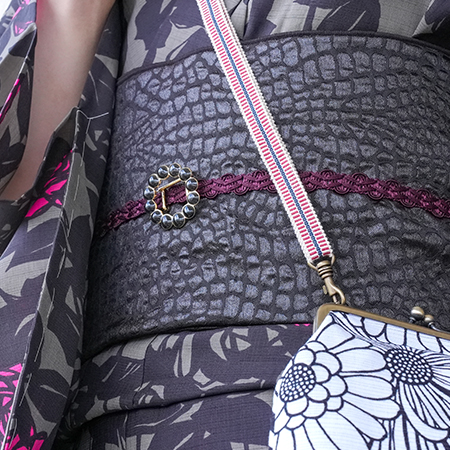 2024新作浴衣-浴衣小物_帯飾りつき三分紐-アニマル柄帯　たちばな在庫-社員モデル